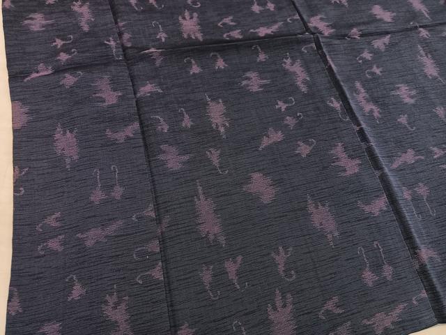 平和屋着物■上質なお召 幾何学文様 正絹 逸品 BAAY0136mz