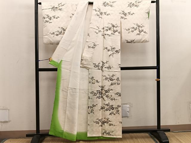 平和屋着物■訪問着 枝梅文 金彩 正絹 逸品 BAAY0138mz