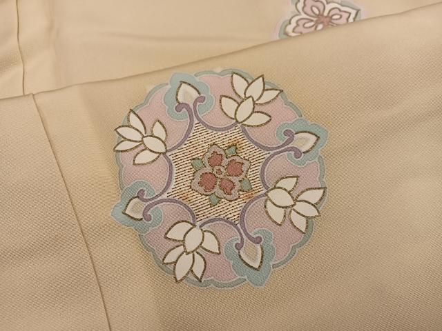 平和屋着物●訪問着 刺繍 草花文 金彩 正絹 逸品 BAAY0144mz