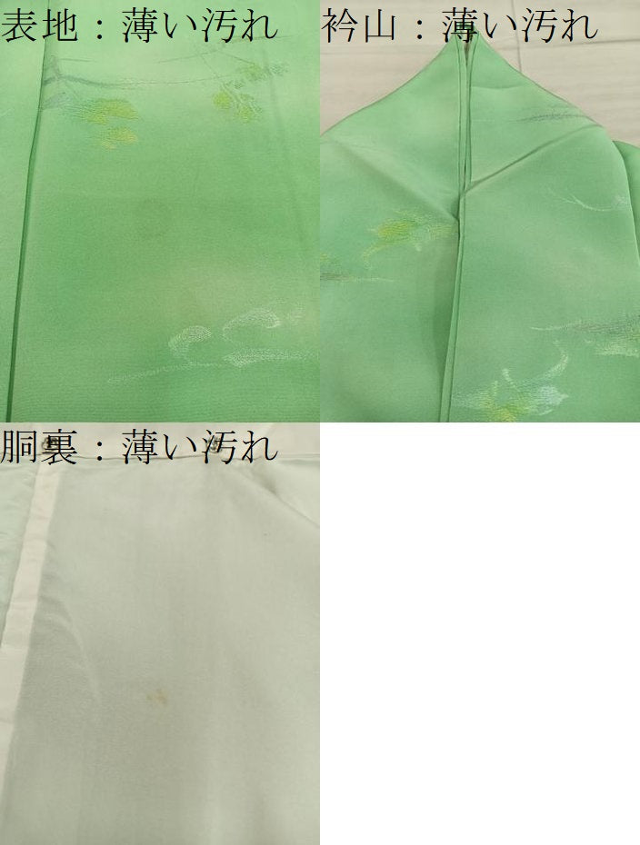 平和屋着物■上質な小紋 枝葉文 暈し染め 正絹 逸品 BAAY0154mz