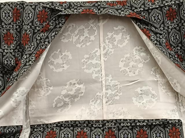 平和屋着物■本場村山大島紬 アンサンブル 草花文 正絹 逸品 BAAY0156mz