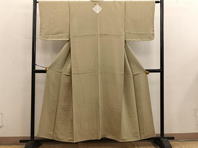 平和屋着物●江戸小紋 彫士:住田双光 霞文 鬼しぼ縮緬 正絹 逸品 未使用 BAAY0163mz