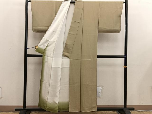 平和屋着物●江戸小紋 彫士:住田双光 霞文 鬼しぼ縮緬 正絹 逸品 未使用 BAAY0163mz