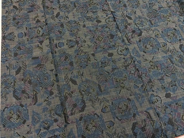平和屋着物■本場大島紬 7マルキ 草花文 正絹 逸品 BAAY0164mz