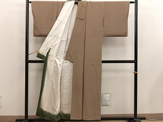 平和屋着物■上質な小紋 亀甲文 正絹 逸品 BAAY0167mz
