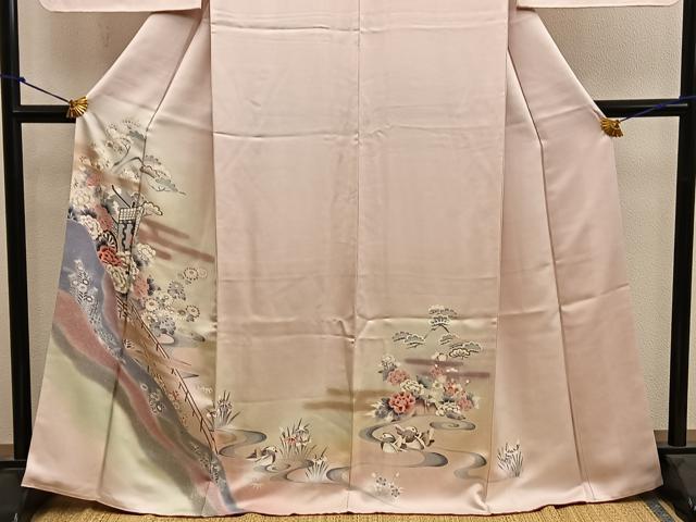 平和屋着物■訪問着 御所車花文 暈し染め 金彩 正絹 逸品 BAAY0170mz