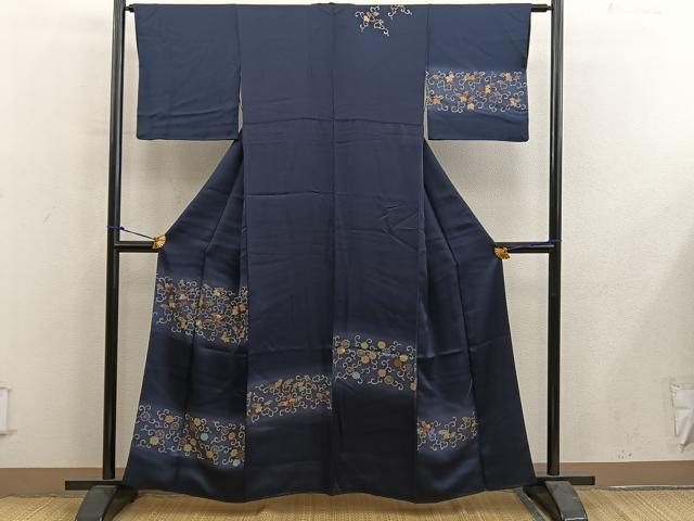 平和屋着物■訪問着 菊唐草文 暈し染め 三越扱い 正絹 逸品 BAAY0196mz