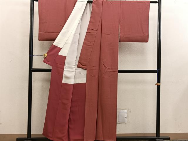 平和屋着物●人間国宝 初代 六谷梅軒(六谷紀久男)錐彫り 重要無形文化 財伊勢型紙 江戸小紋 行儀 正絹 逸品 BAAY0199mz