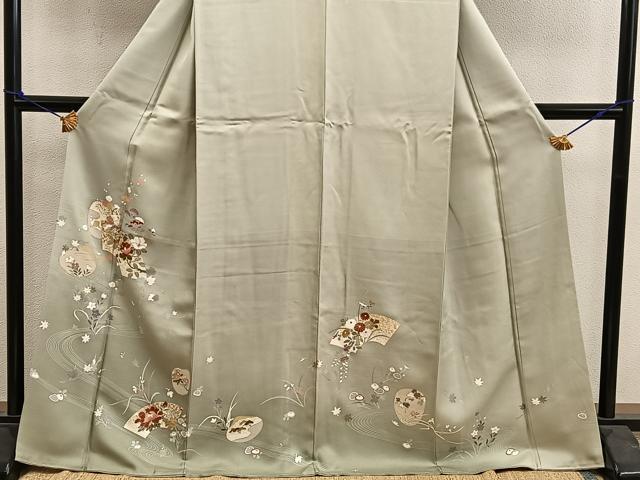 平和屋着物●訪問着 地紙椿花文 金彩 正絹 逸品 BAAY0201mz