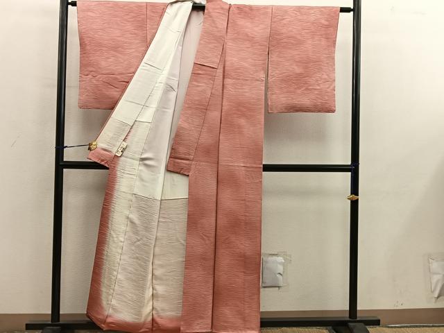 平和屋着物■上質な小紋 流水地紋 暈し染め 正絹 逸品 BAAY0204mz