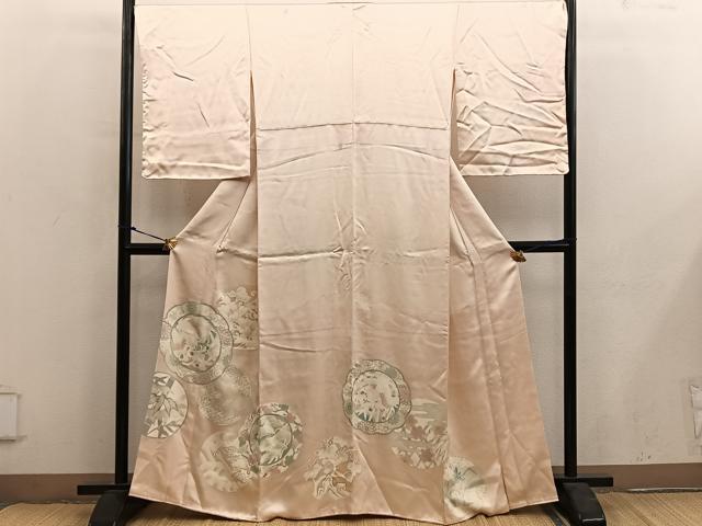 平和屋着物■色留訪問着 鳳凰花文 正絹 逸品 BAAY0216mz