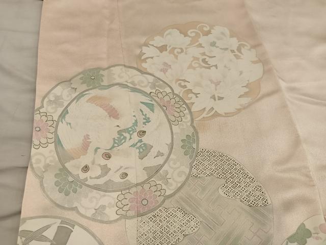 平和屋着物■色留訪問着 鳳凰花文 正絹 逸品 BAAY0216mz