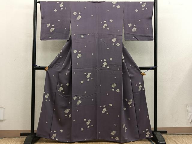 平和屋着物●上質な小紋 源氏香 千鳥 正絹 逸品 BAAY0221mz