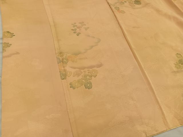 平和屋着物●上質な小紋 雲重ね菊花文 地紋起こし 暈し染め 正絹 逸品 BAAY0230mz