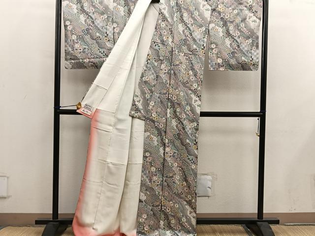 平和屋着物●上質な小紋 辻が花 金彩 やまと誂製 正絹 逸品 未使用 BAAY0232mz