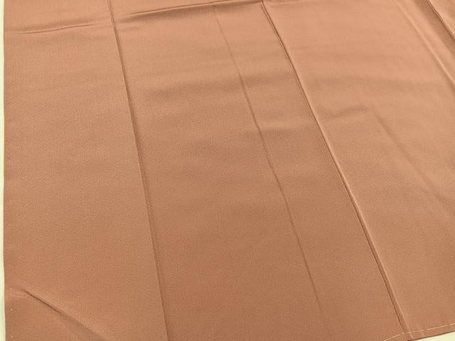 平和屋着物■上質な色無地 櫨染色 正絹 逸品 未使用 BAAY0233mz