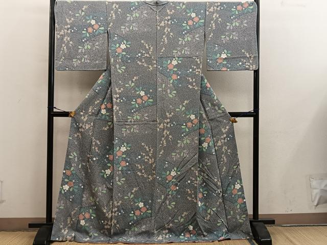 平和屋着物●上質な小紋 梅花文 金彩 正絹 逸品 BAAY0260mz