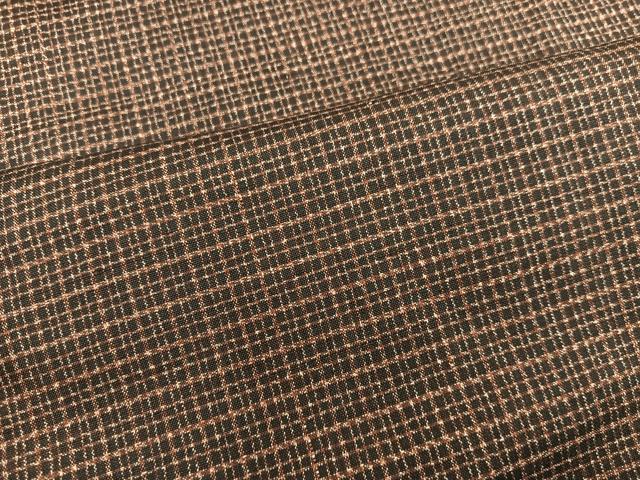 平和屋着物■男性 紬 アンサンブル 格子柄 正絹 逸品 未使用 BAAY0262mz