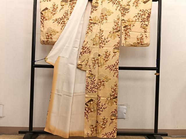 平和屋着物■上質な小紋 菊花文 正絹 逸品 BAAY0263mz