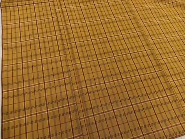 平和屋着物■本場縞大島紬 格子柄 正絹 逸品 BAAY0265mz