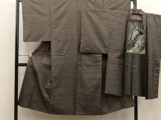 平和屋着物■男性 本場大島紬 アンサンブル 80亀甲 総詰め 正絹 逸品 BAAY0266mz