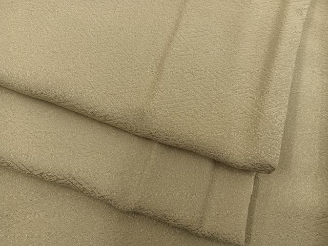 平和屋着物●上質な色無地 紗綾形地紋 木蘭色 正絹 逸品 BAAY0275mz