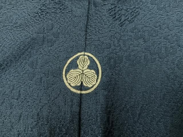 平和屋着物●上質な色無地 菊花地紋 錆鼠色 正絹 逸品 BAAY0284mz