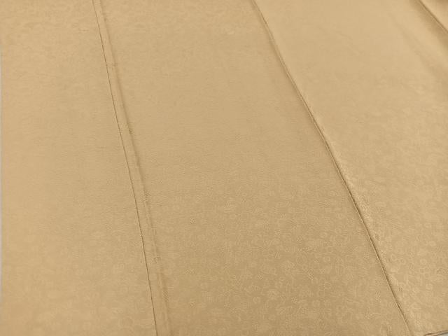 平和屋着物●上質な色無地 亀甲花地紋 桑染色 正絹 逸品 BAAY0287mz