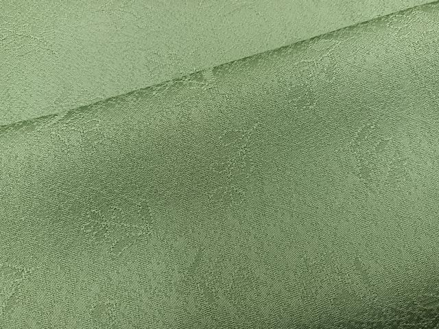 平和屋着物■上質な色無地 草葉地紋 柳茶色 正絹 逸品 BAAY0289mz