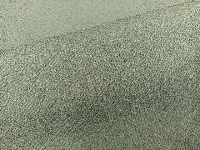 平和屋着物●上質な色無地 紗綾形地紋 老竹色 正絹 逸品 BAAY0296mz