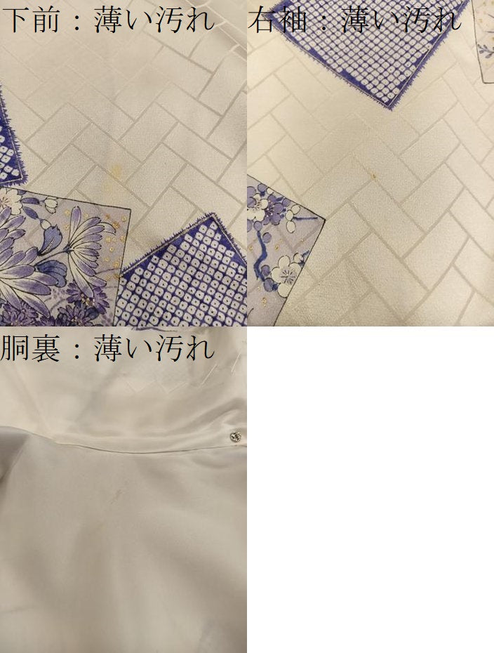 平和屋着物■上質な小紋 色紙重ね牡丹花文 金彩 やまと誂製 正絹 逸品 BAAY0315mz