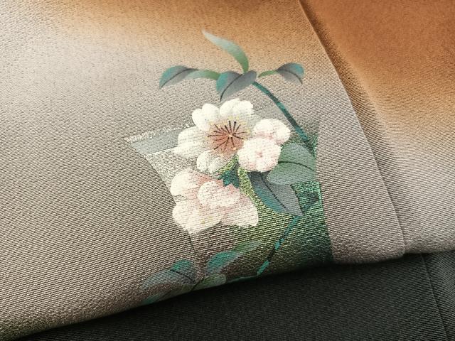 平和屋着物●訪問着 陶器花文 正絹 逸品 BAAY0316mz
