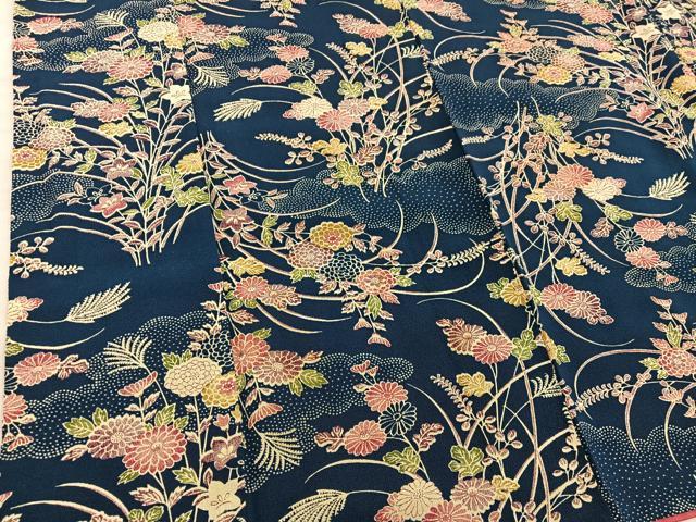 平和屋着物■上質な小紋 菊花文 正絹 逸品 BAAY0317mz