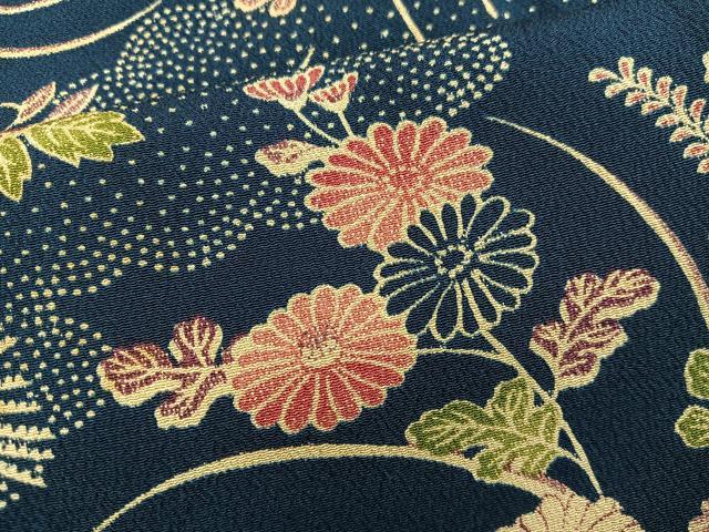 平和屋着物■上質な小紋 菊花文 正絹 逸品 BAAY0317mz