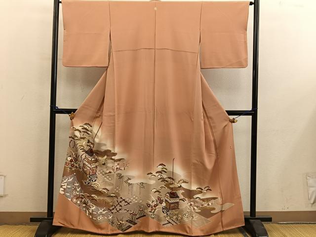 平和屋着物■豪華色留袖 作家物 飛鶴鳳凰花文 暈し染め 金彩 正絹 逸品 BAAY0321mz