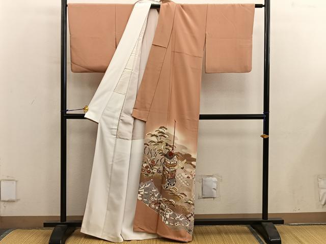 平和屋着物■豪華色留袖 作家物 飛鶴鳳凰花文 暈し染め 金彩 正絹 逸品 BAAY0321mz