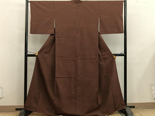 平和屋着物●上質なお召 100亀甲 流水文 伊勢丹扱い 正絹 逸品 BAAY0341mz