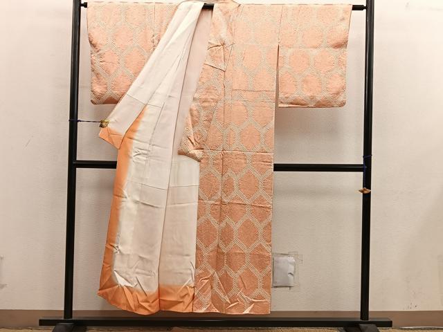 平和屋着物■上質な小紋 総絞り 亀甲文 正絹 逸品 BAAY0344mz