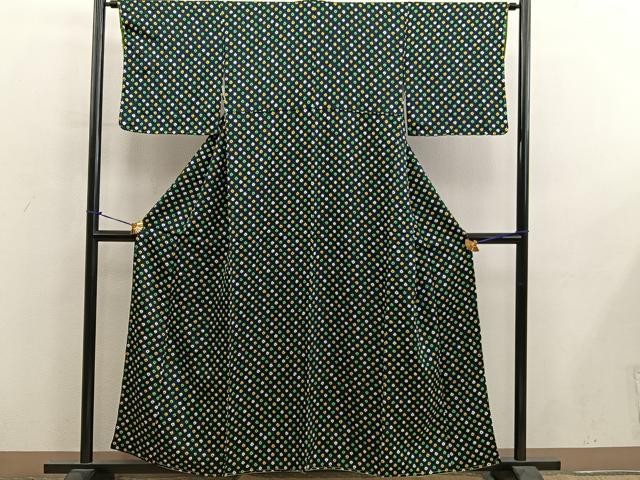 平和屋着物■上質な小紋 総絞り 正絹 逸品 未使用 BAAY0369mz
