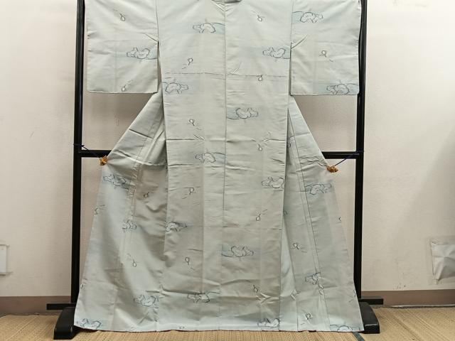 平和屋着物■上質な紬 椿花文 正絹 逸品 BAAY0387mz
