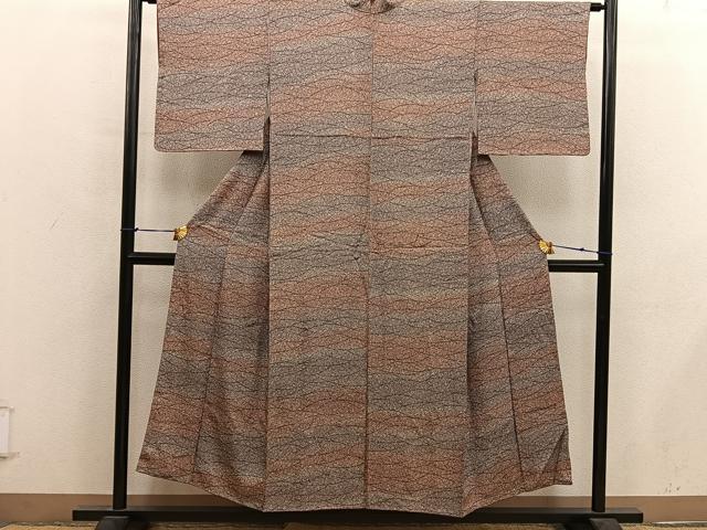平和屋着物■上質な小紋 菊花文 正絹 逸品 BAAY0399mz