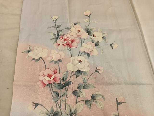 平和屋着物■訪問着 手書き 枝花文 暈し染め 正絹 逸品 BAAY0411mz