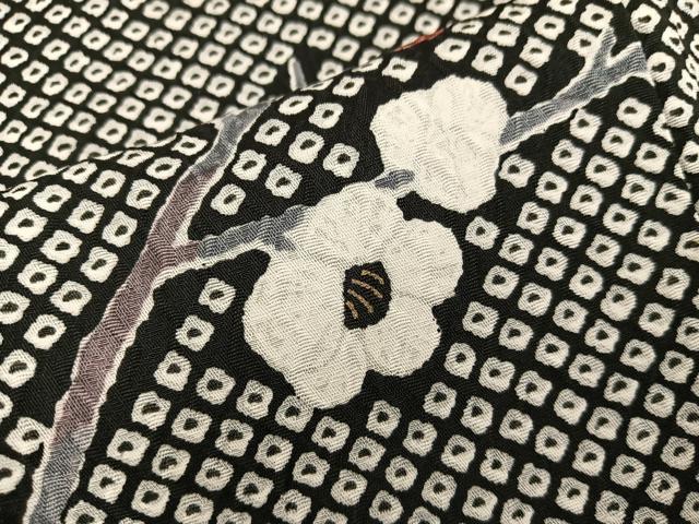 平和屋着物■上質な小紋 枝梅文 正絹 逸品 BAAY0438mz