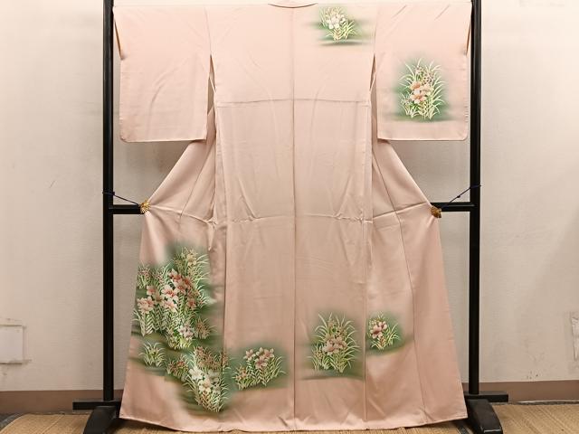 平和屋着物■訪問着 草花文 暈し染め 正絹 逸品 BAAY0444mz