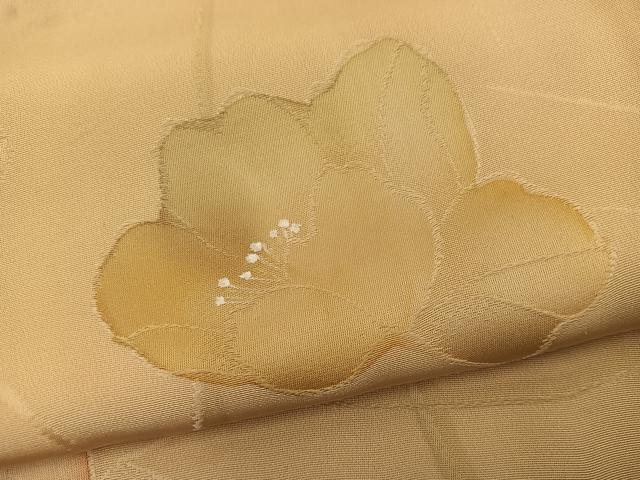 平和屋着物●上質な小紋 地紋起こし 草花文 正絹 逸品 BAAY0451mz