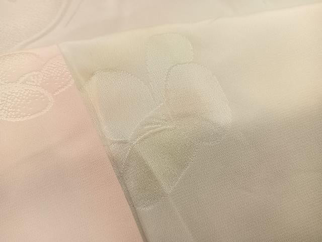 平和屋着物■長襦袢 無双仕立て 草花文 暈し染め 正絹 逸品 BAAY0453mz