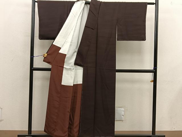 平和屋着物■上質な小紋 霞文 正絹 逸品 未使用 BAAY0455mz