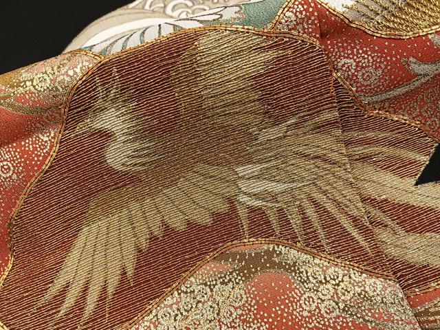 平和屋着物■豪華黒留袖 駒刺繍 鳳凰花文 金彩 正絹 逸品 BAAY0471mz