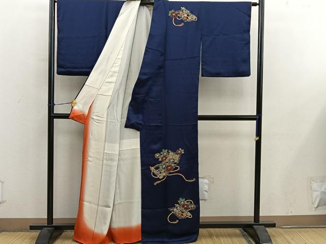 平和屋着物■訪問着 総刺繍 相良刺繍 花絵巻 正絹 逸品 BAAY0479mz