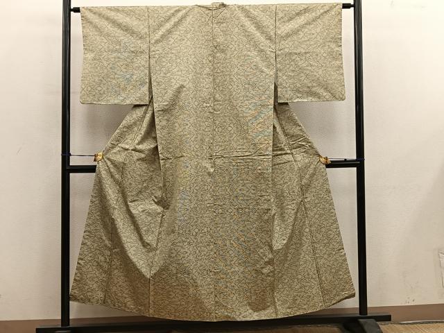平和屋着物■本場大島紬 7マルキ 草葉文 正絹 逸品 BAAY0488mz